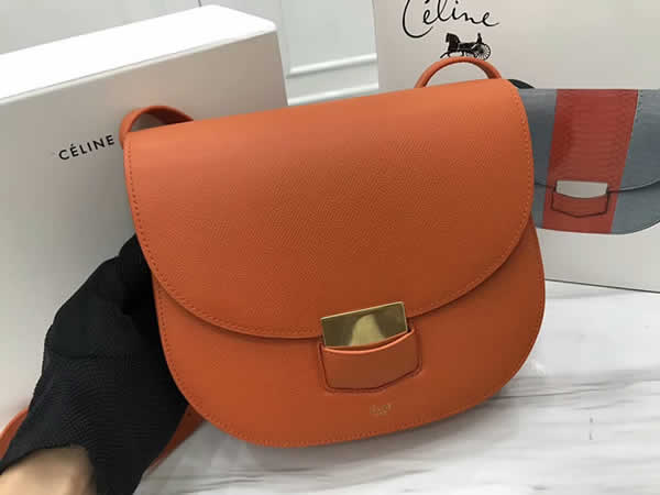 Fake Fashion Discount Orange Celine Trotteur Crossbody Bags Online